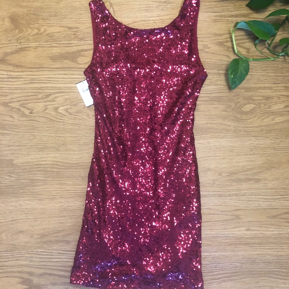 Crystal Doll Red Sequin Dress {NWT}